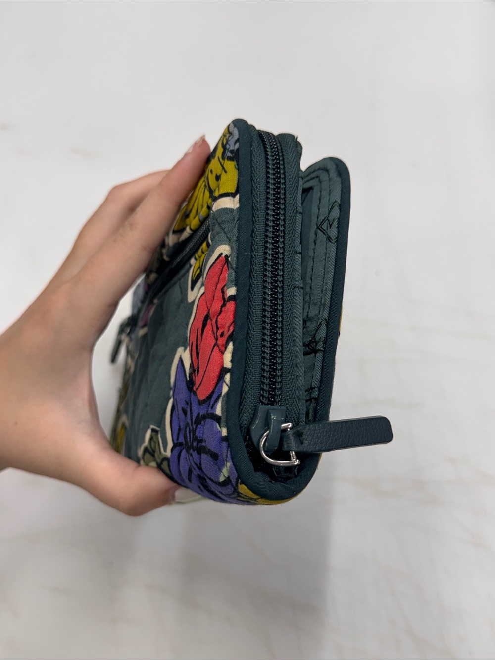 Vera Bradley Turn Lock Wallet - Falling Flowers Pattern - Picture 3 of 8